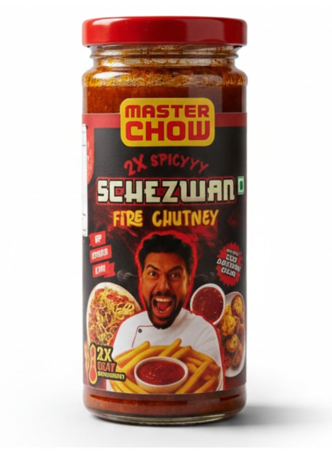 MASTER CHOW 2X Hot & Spicy Schezwan Chutney 250 gms - Image 1